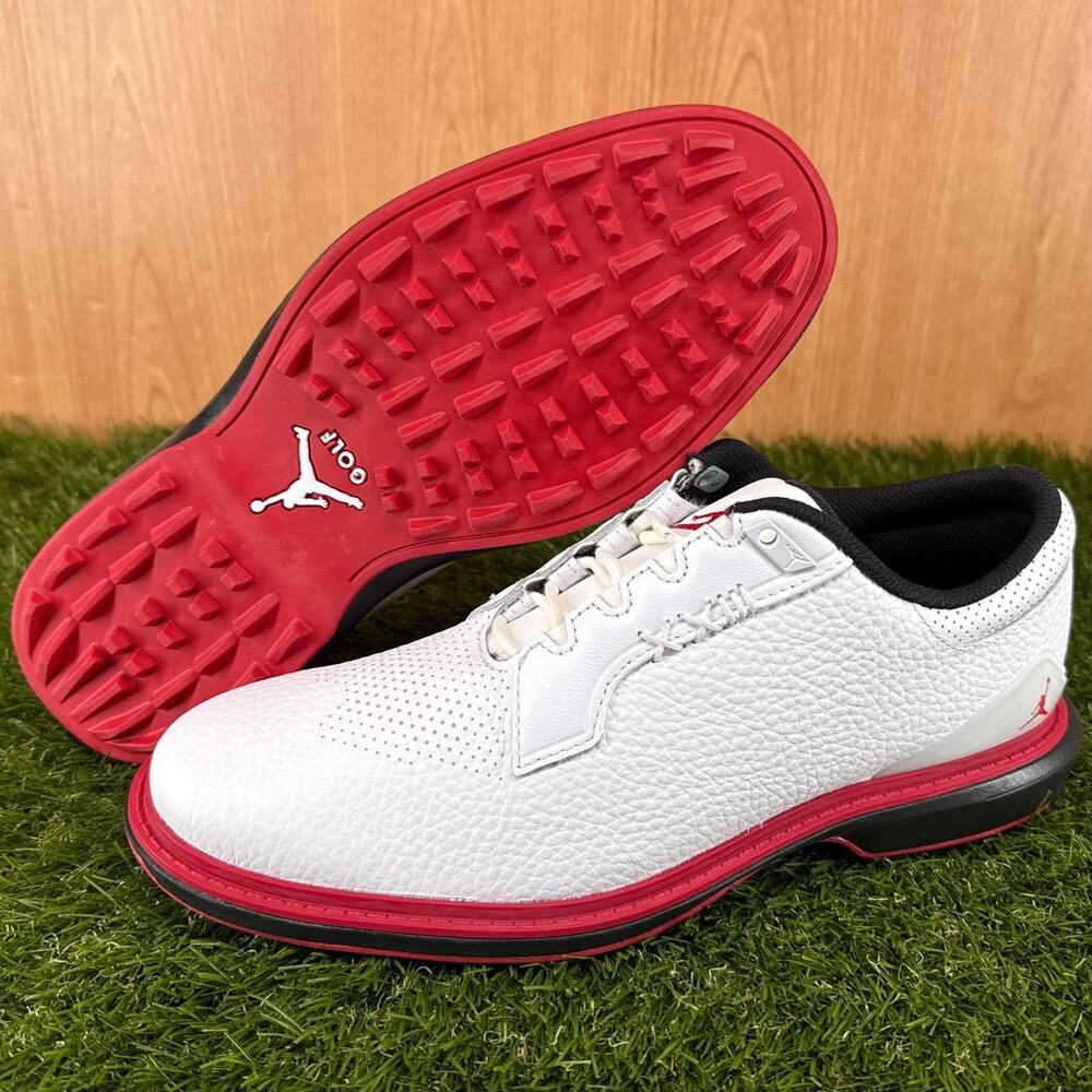 Jordan ADG 5 Golf White Black Varsity Red Golf Shoes FQ6642-103 Men's Size 7.5
